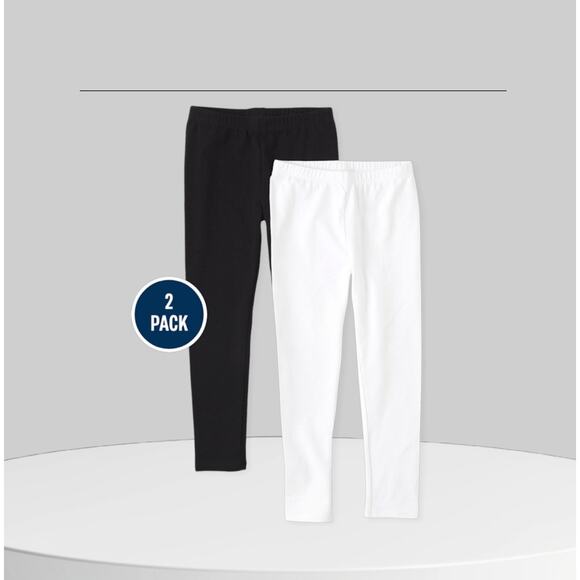 The Children's Place Other - The Children’s Place Girls Leggings 2-Pack - White Black Medium 7/8